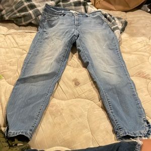 Brand new “Angels forever young” blue jeans.
